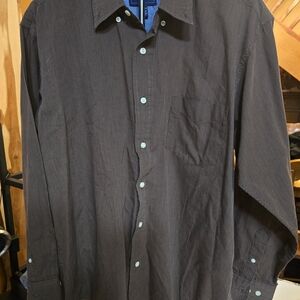 Men's Brown Button-Up Shirt